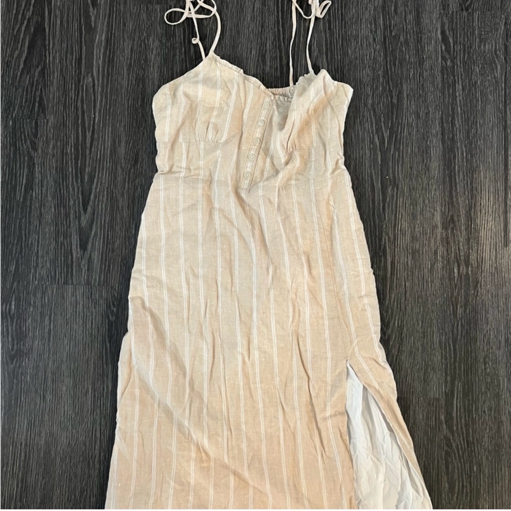 NWT Striped Linen Dress by Abercrombie, Size L